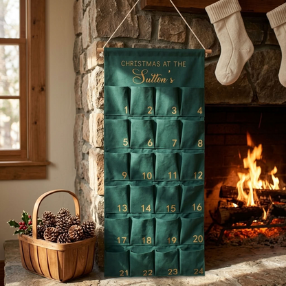 Personalised Large Christmas Advent Calendar - Green - PRE ORDER SHIPS BEG NOV 2026
