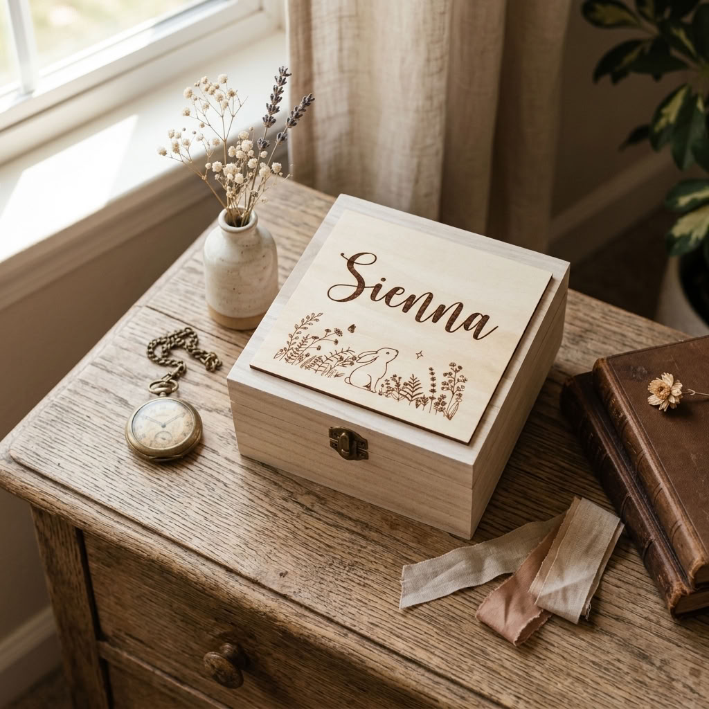 Personalised Wooden Keepsake Box - Multiple Designs to choose from