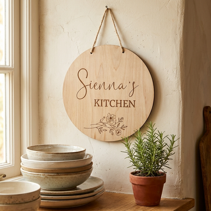 Floral Kitchen Sign