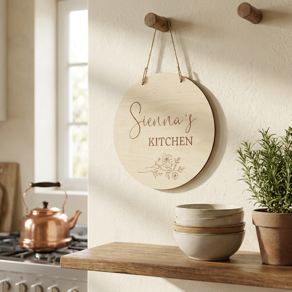 Floral Kitchen Sign