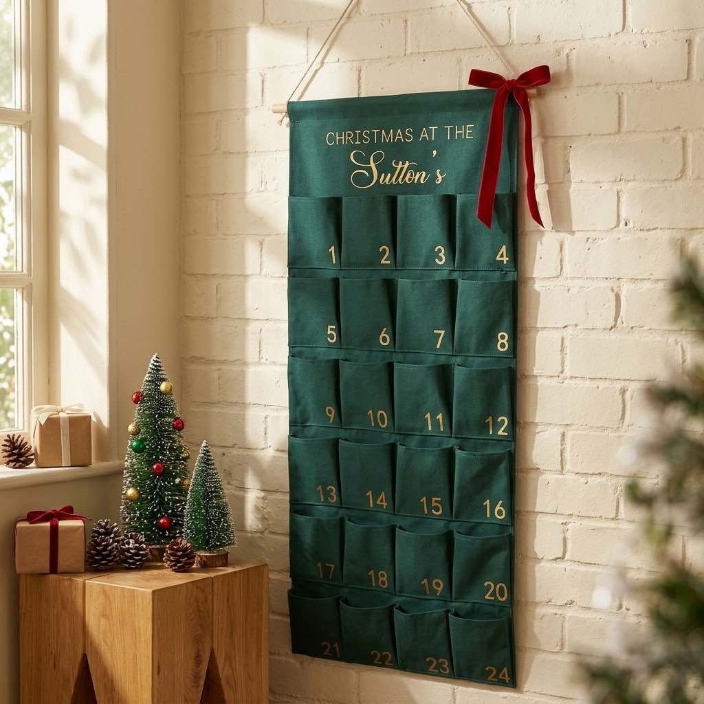 Personalised Large Christmas Advent Calendar - Green - PRE ORDER SHIPS BEG NOV 2026