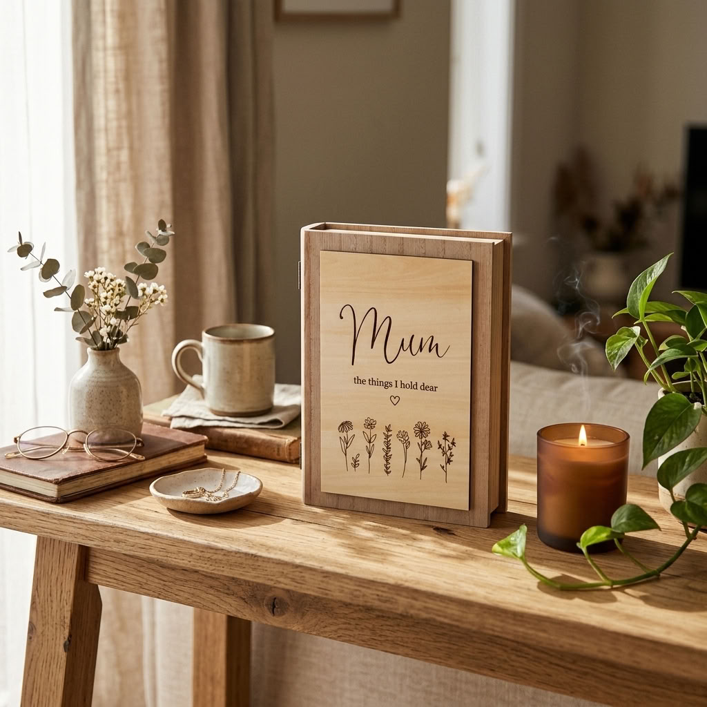 Personalised Wooden Book - Multiple Designs to choose from