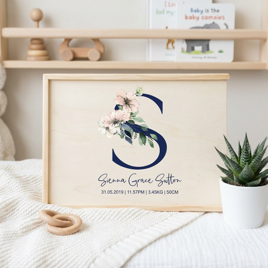 Keepsake Box - Blue Floral