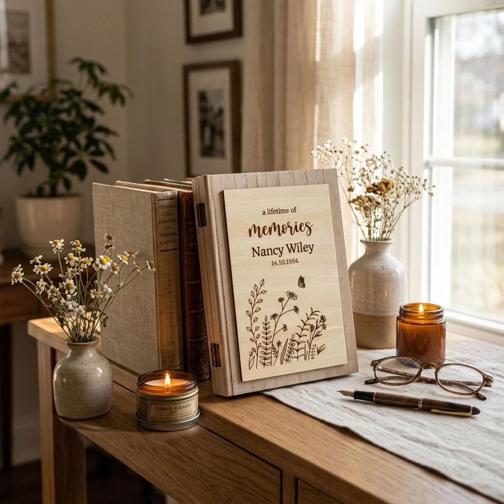 Personalised Wooden Book - Multiple Designs to choose from