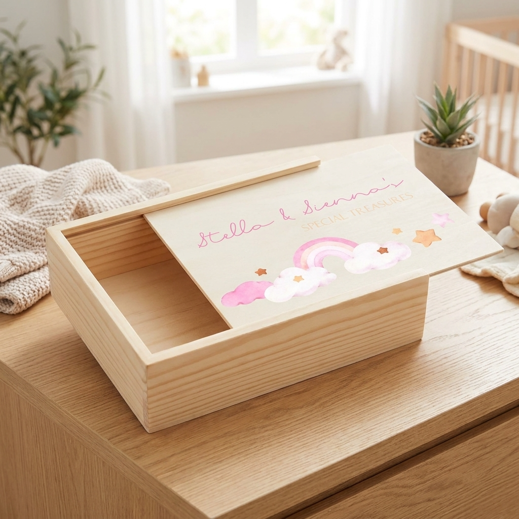 Keepsake Box - Pink Rainbow