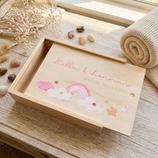 Keepsake Box - Pink Rainbow