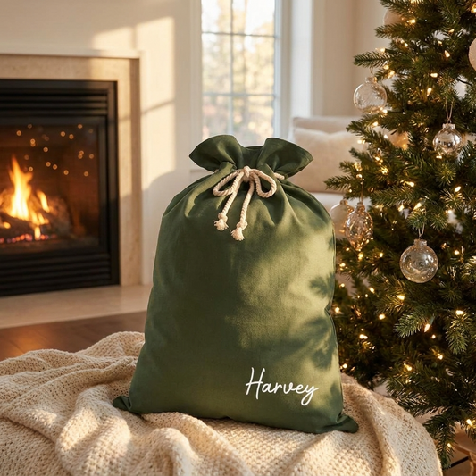 Personalised Canvas Santa Sacks - Multiple Colours