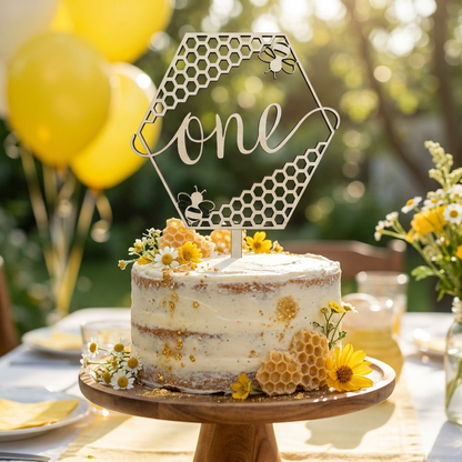 Buzzing Bee Cake Topper