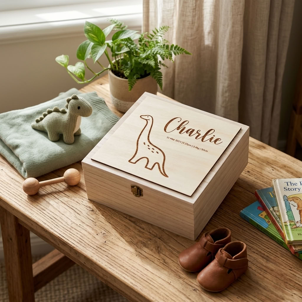 Personalised Wooden Keepsake Box - Multiple Designs to choose from