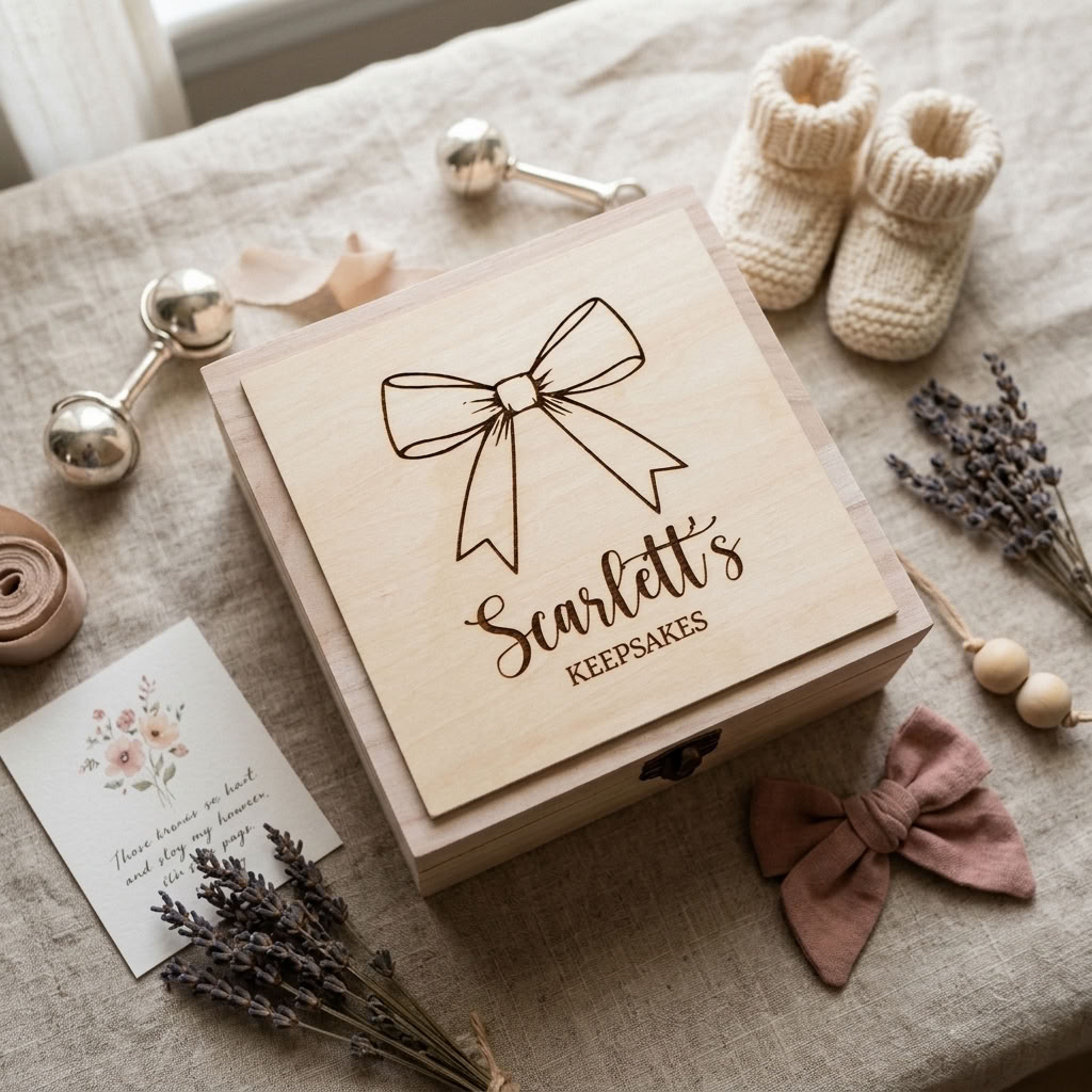 Personalised Wooden Keepsake Box - Multiple Designs to choose from