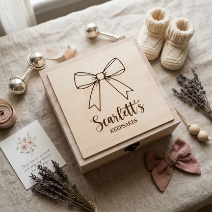Personalised Wooden Keepsake Box - Multiple Designs to choose from