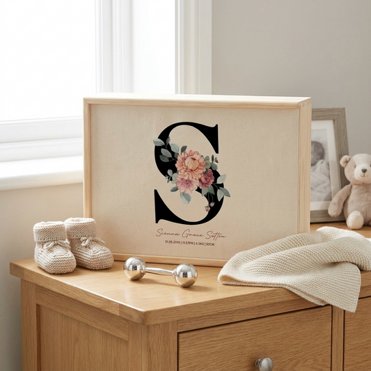 Keepsake Box - Floral Letter