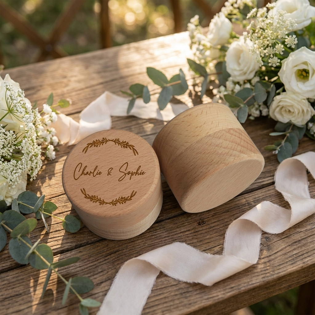 Wedding Ring Box - Wreath