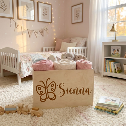 Personalised Wooden Toy Box - Multiple Designs to choose from