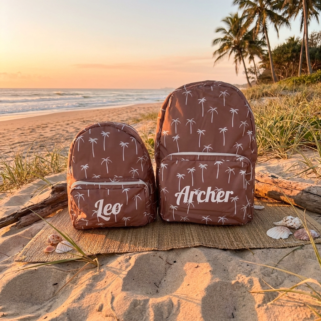 Personalised Kids Backpack - Palm Tree