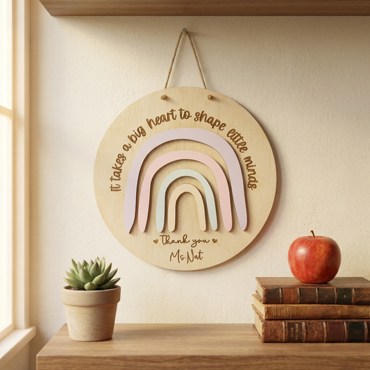 Big Hearts Teacher Plaque