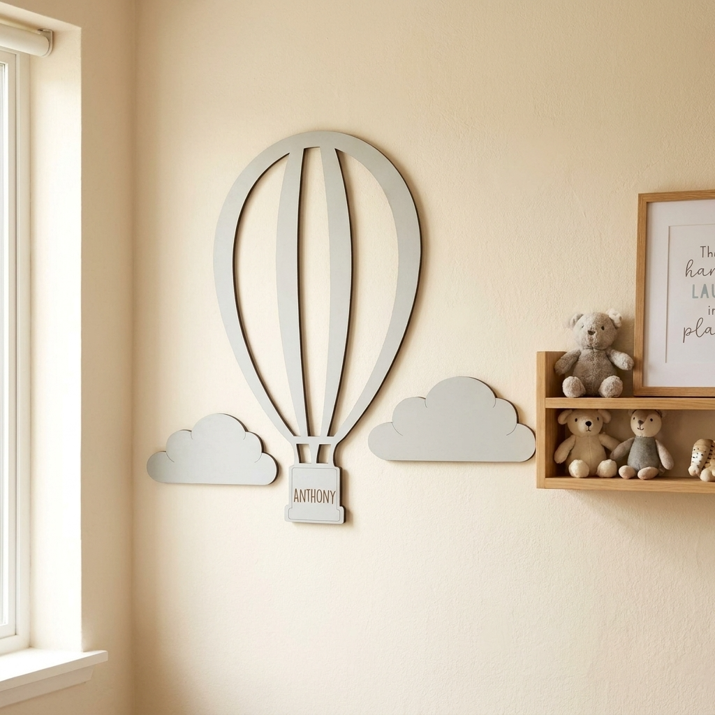 Personalised Hot Air Balloon Wall Decal