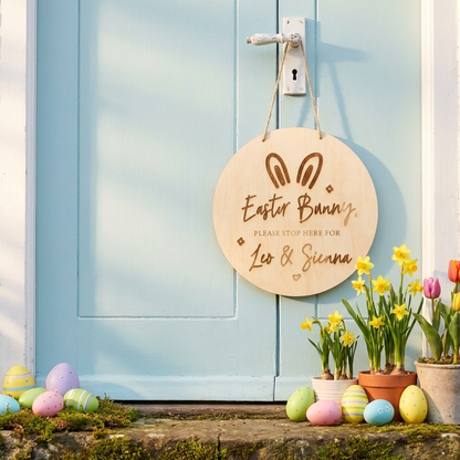 Easter Bunny Please Stop Here Sign