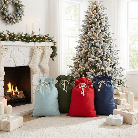 Non Personalised Canvas Santa Sacks - Multi Colours