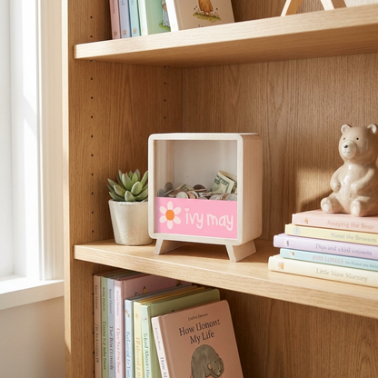 Personalised Wooden Money Box - Multiple Designs to choose from
