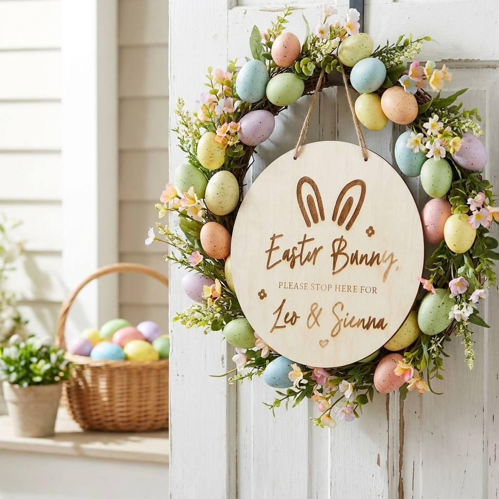 Easter Bunny Please Stop Here Sign