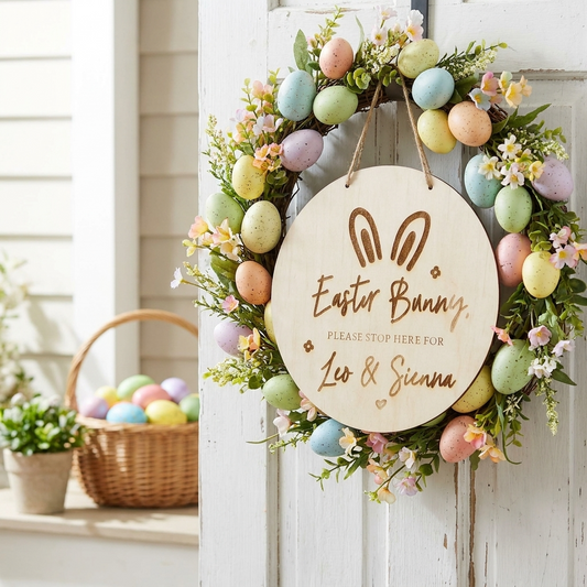 Easter Bunny Please Stop Here Sign