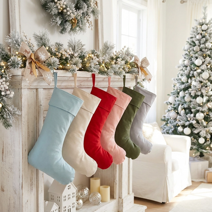 Non Personalised Canvas Stockings - Multiple Colours