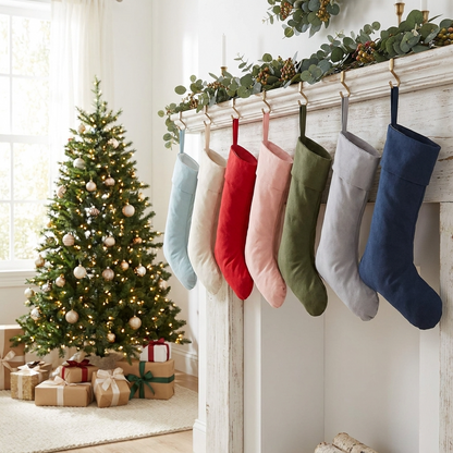 Non Personalised Canvas Stockings - Multiple Colours