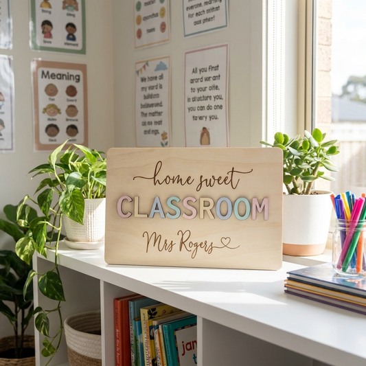 Home sweet Classroom Teacher Plaque