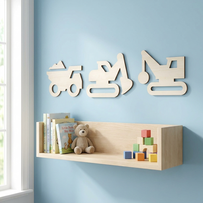 Construction Vehicles Wall Decals
