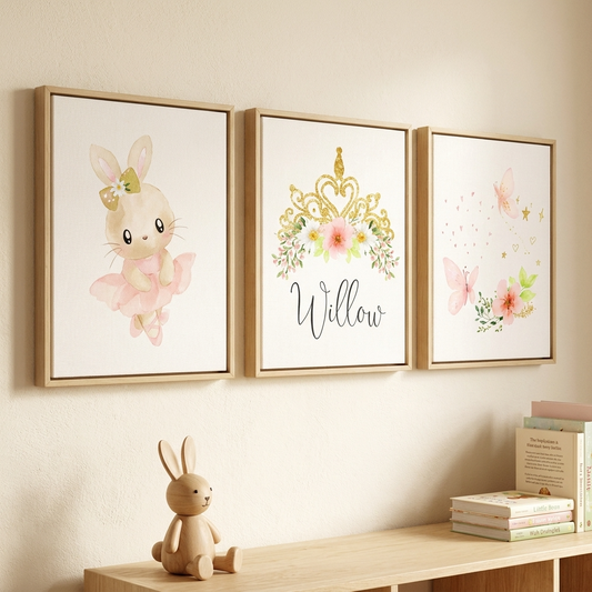 Personalised Dancer Wooden Canvas Print Set