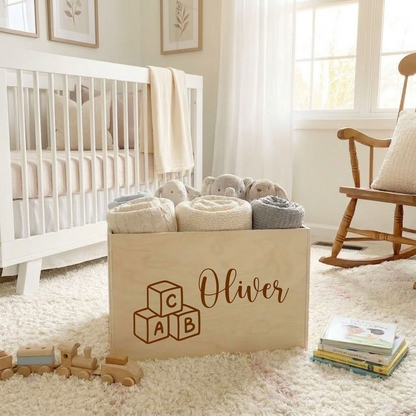 Personalised Wooden Toy Box - Multiple Designs to choose from