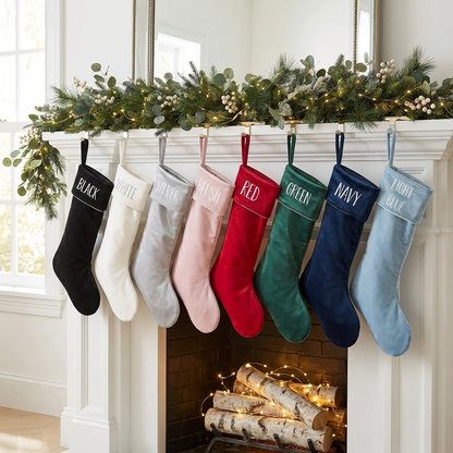 Non Personsalised Velvet Stockings - Multiple Colours