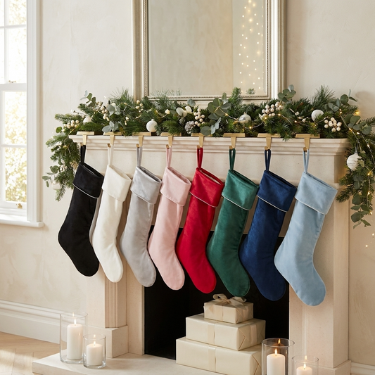 Non Personsalised Velvet Stockings - Multiple Colours