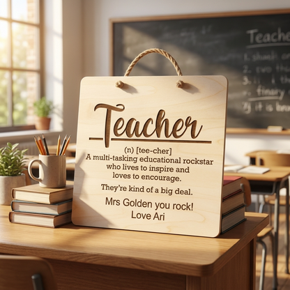 Teacher Defininton Plaque
