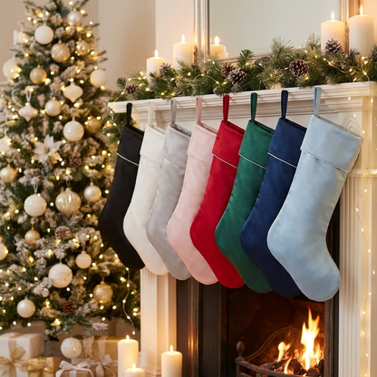 Non Personsalised Velvet Stockings - Multiple Colours