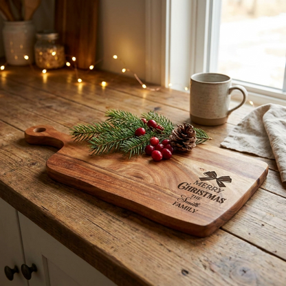 Personalised Merry Christmas Serving Board