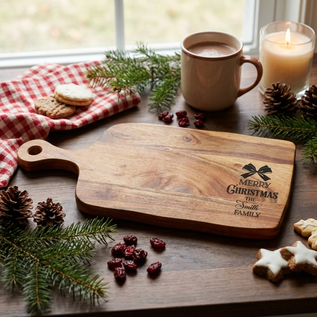 Personalised Merry Christmas Serving Board