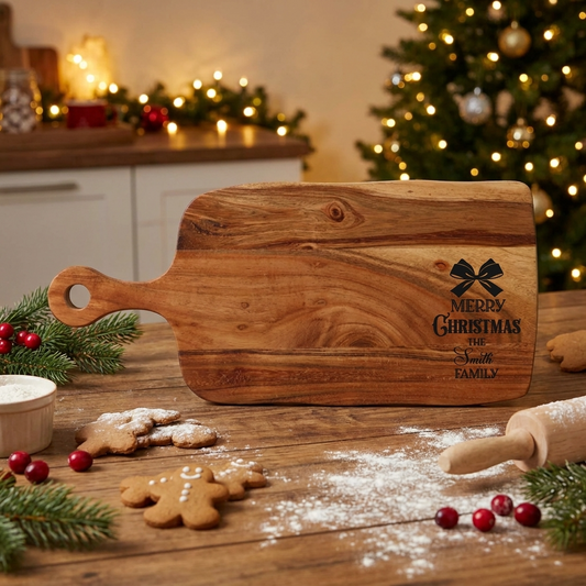 Personalised Merry Christmas Serving Board