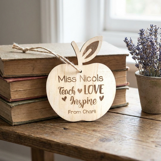 Teacher Ornament - Teach Love Inspire