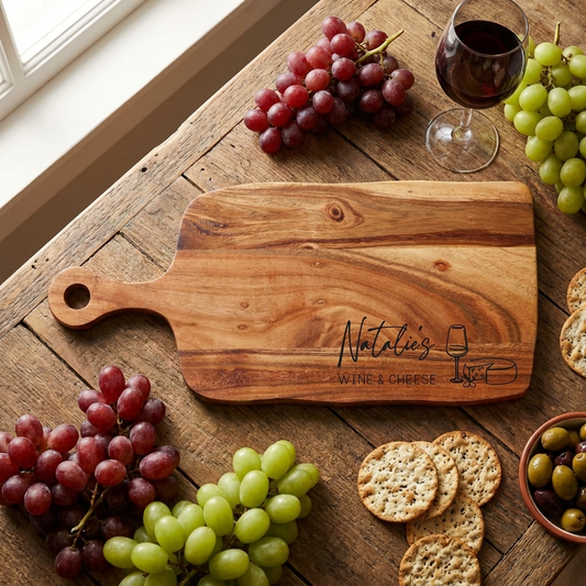 Personalised Wine & Cheese Serving Board