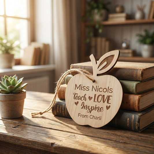 Teacher Ornament - Teach Love Inspire