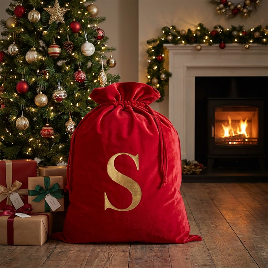 Monogram Velvet Santa Sack