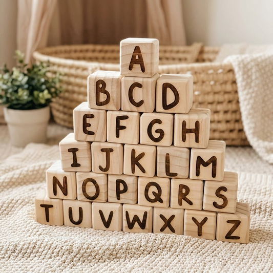 Wooden Alphabet Blocks