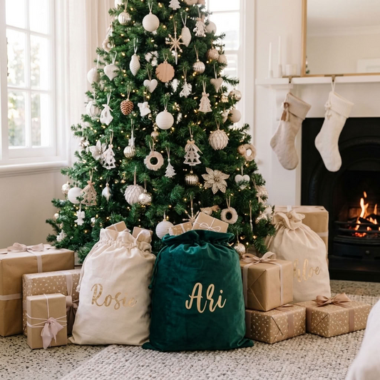 Personalised Velvet Santa Sack - Multiple Colours