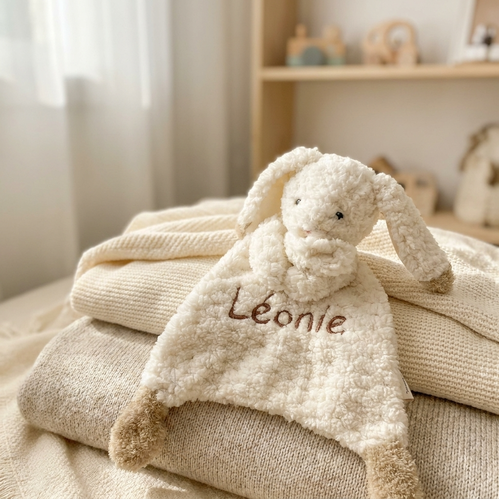 Personalised Embroidered Bunny Comforter