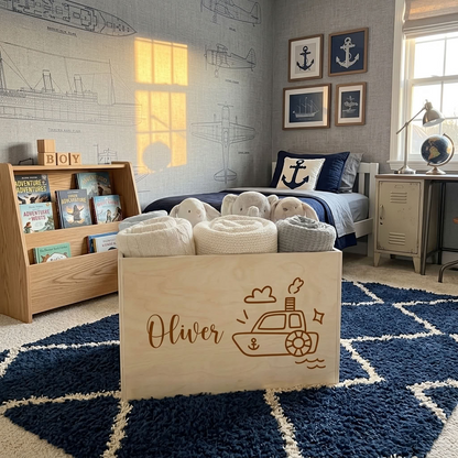 Personalised Wooden Toy Box - Multiple Designs to choose from