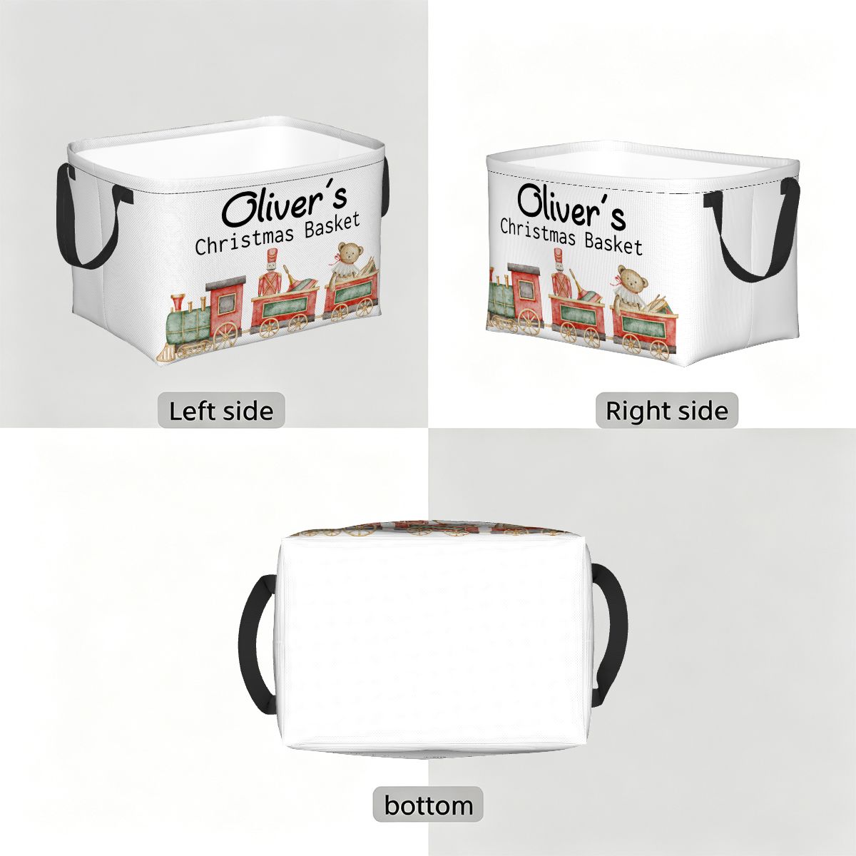Personalised Christmas Storage Basket - Christmas Train