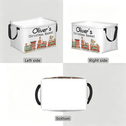Personalised Christmas Storage Basket - Christmas Train