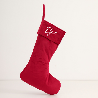 Personalised Velvet Stockings - Multiple Colours